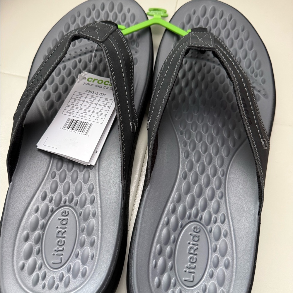 Crocs LiteRide Black and Gray Sandals